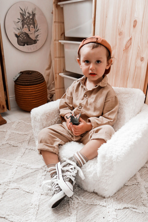 Scarpe per il tempo libero per bambini con suola in colore kaki Filemon