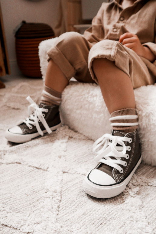 Scarpe per il tempo libero per bambini con suola in colore kaki Filemon