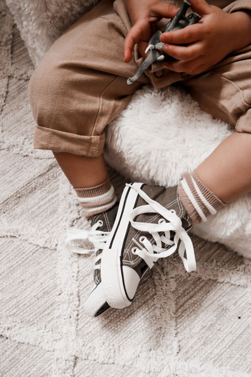 Scarpe per il tempo libero per bambini con suola in colore kaki Filemon