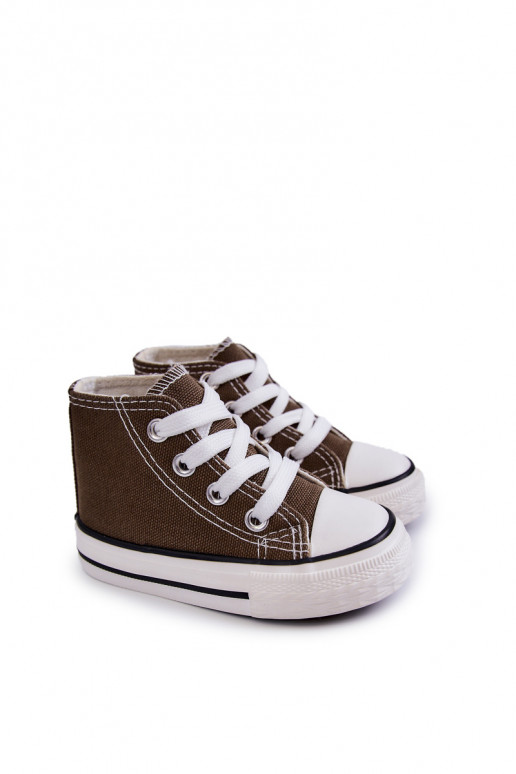 Scarpe per il tempo libero per bambini con suola in colore kaki Filemon
