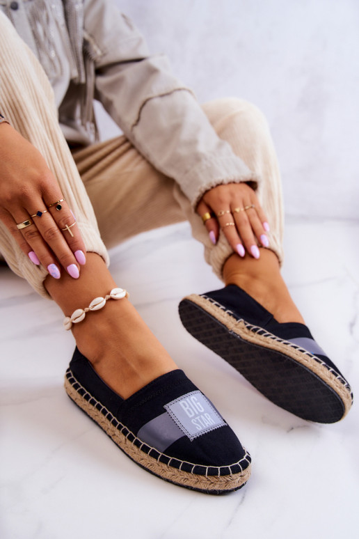 Eleganti espadrillas Slip On Big Star JJ274963 nere Eleganti espadrillas Slip On Big Star JJ274963 nere