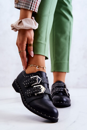 scarpe con fibbie Lu Boo nere