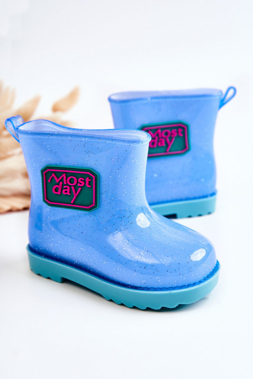 Stivali di gomma per bambini colore blu Rain