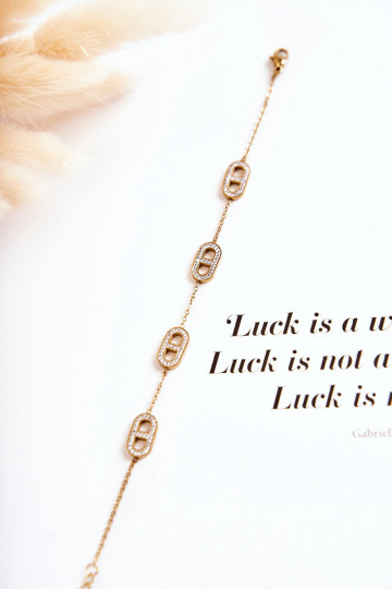 Bracciale da donna con occhi scintillanti di colore oro