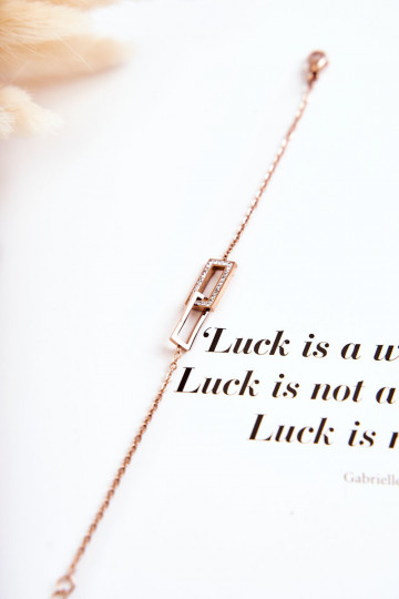 Bracciale con occhi scintillanti in oro rosa