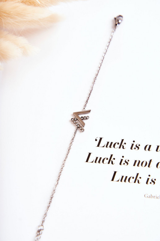 Bracciale con catena con occhi scintillanti, colore argento Bracciale con catena con occhi scintillanti, colore argento