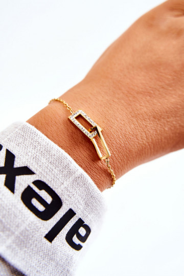 Bracciale da donna con occhi scintillanti di colore oro 2