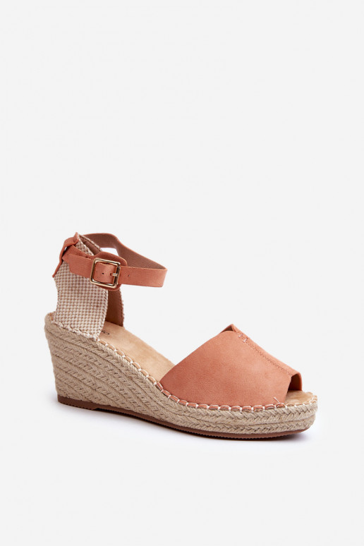 Sandali platform in Delia rosa chiaro