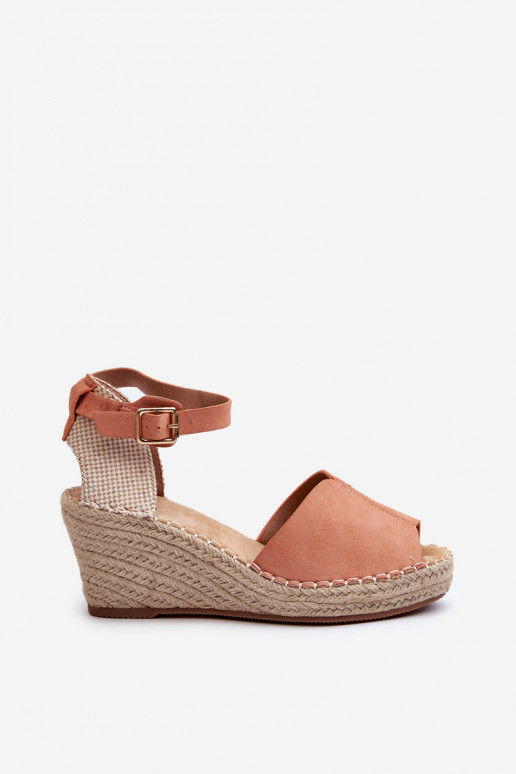 Sandali platform in Delia rosa chiaro