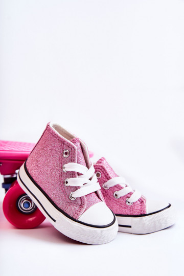 Sneakers Catrina in pelle con tallonetta di colore rosa