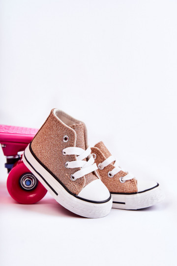 Sneakers Catrina in pelle dal colore rose gold