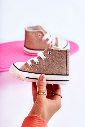 Sneakers Catrina in pelle dal colore rose gold 2