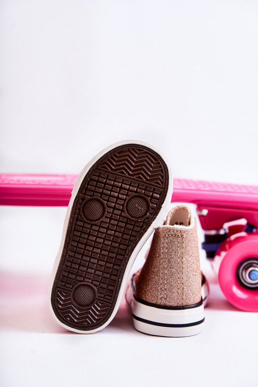 Sneakers Catrina in pelle dal colore rose gold