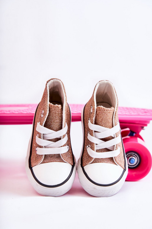 Sneakers Catrina in pelle dal colore rose gold