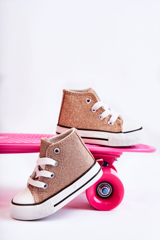 Sneakers Catrina in pelle dal colore rose gold
