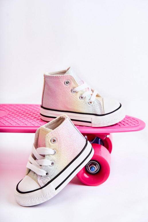 Sneakers bianche con suola in vari colori Blanka