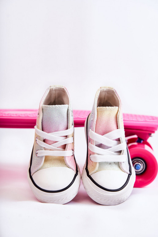 Sneakers bianche con suola in vari colori Blanka