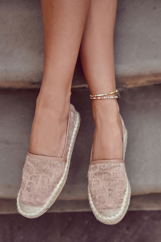 Espadrillas modello classico con elementi traforati Nude Catris Espadrillas modello classico con elementi traforati Nude Catris