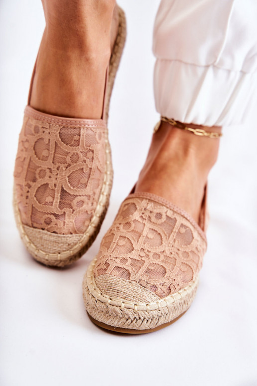 Espadrillas modello classico con elementi traforati Nude Catris Espadrillas modello classico con elementi traforati Nude Catris