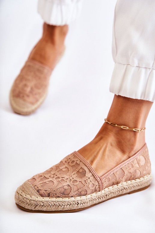 Espadrillas modello classico con elementi traforati Nude Catris Espadrillas modello classico con elementi traforati Nude Catris