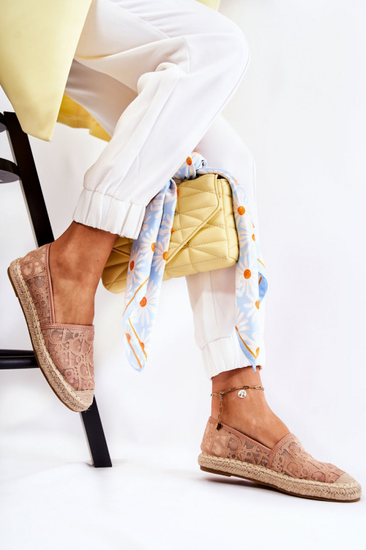 Espadrillas modello classico con elementi traforati Nude Catris Espadrillas modello classico con elementi traforati Nude Catris