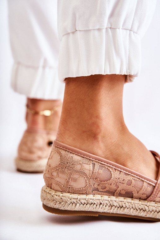 Espadrillas modello classico con elementi traforati Nude Catris Espadrillas modello classico con elementi traforati Nude Catris