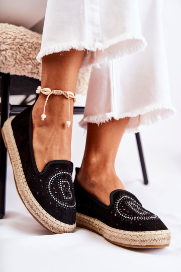 con elementi traforati Espadrillas di un modello sorprendente in Meredith nera