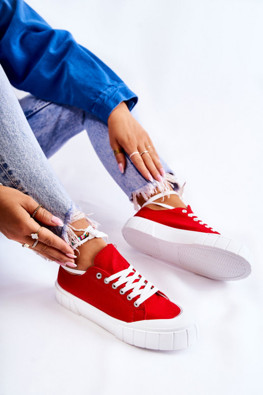 Scarpe da donna con plateau in colore rosso Comes Scarpe da donna con plateau in colore rosso Comes