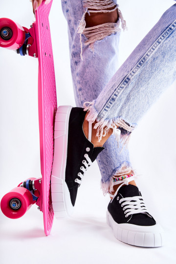 Scarpe con plateau da donna in nero Comes 2
