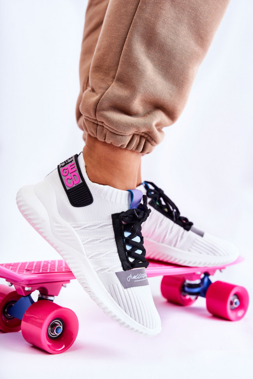 Scarpe Klayra di colore bianco del modello sneaker Scarpe Klayra di colore bianco del modello sneaker