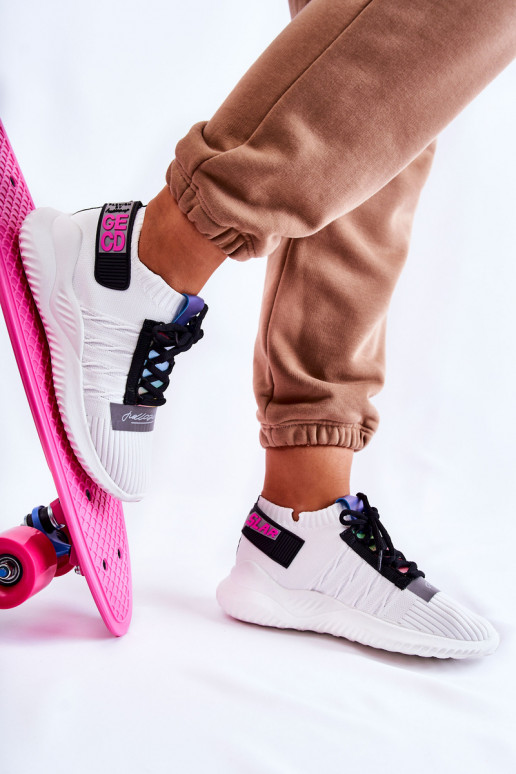 Scarpe Klayra di colore bianco del modello sneaker Scarpe Klayra di colore bianco del modello sneaker