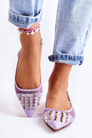 Ballerine con rivetti color viola Kinley 2