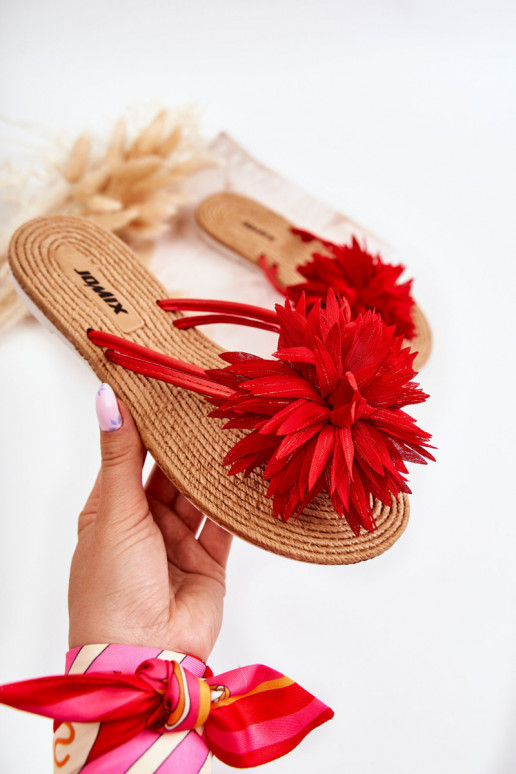 Pantofole colore rosso Eviana