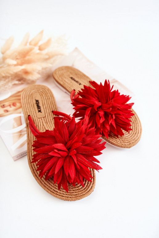 Pantofole colore rosso Eviana