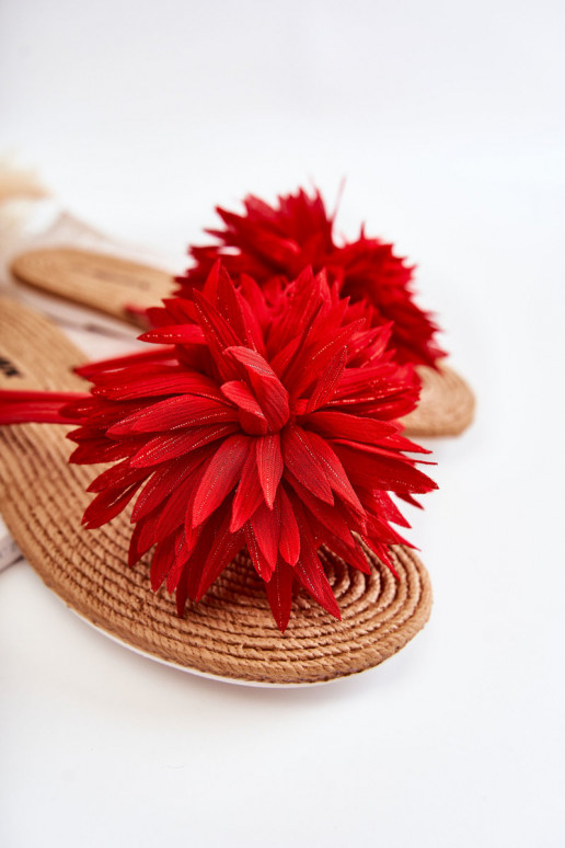 Pantofole colore rosso Eviana