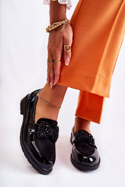 scarpe in vernice con nastri in nero Laurent scarpe in vernice con nastri in nero Laurent