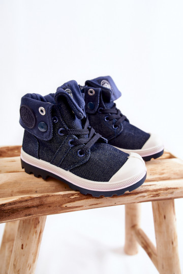 Scarpe casual da bambino con cinturini in Tobby blu scuro