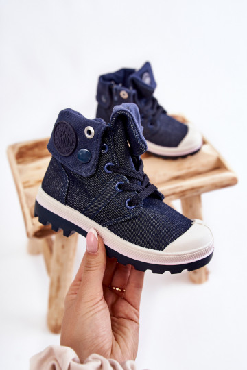 Scarpe casual da bambino con cinturini in Tobby blu scuro 2