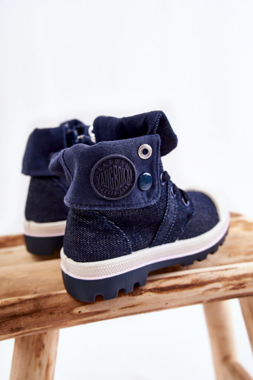 Scarpe casual da bambino con cinturini in Tobby blu scuro