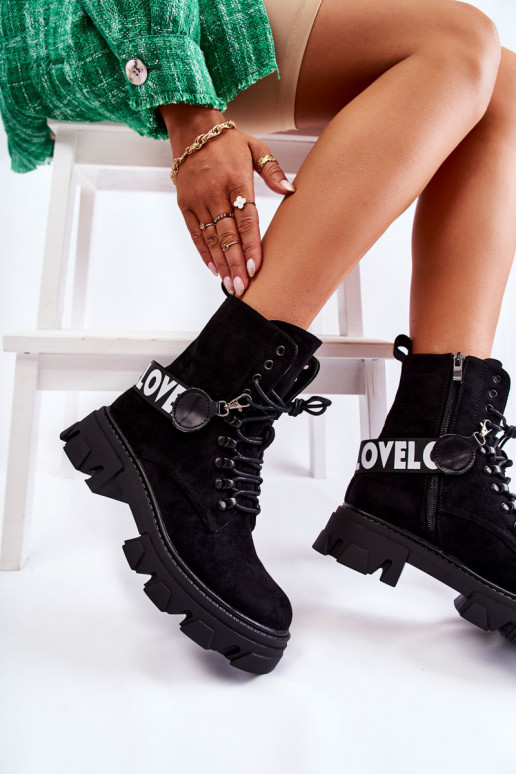 dalla pelle scamosciata Stivali con riscaldamento colore nero Danity