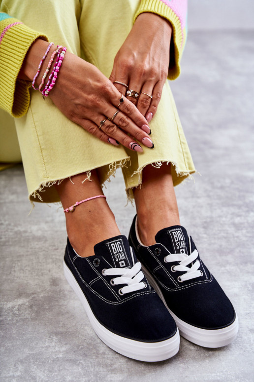 Sneakers in tessuto i Big Star KK274019 nere