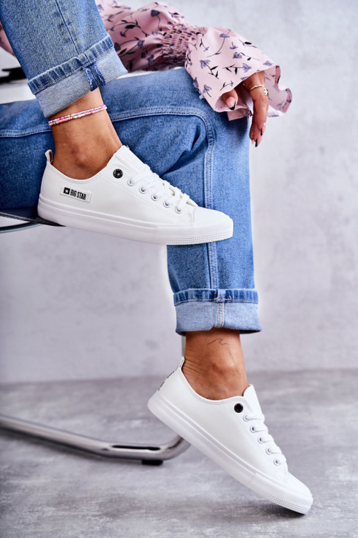 sneakers con suola piatta Big Star KK274010 colore bianco
