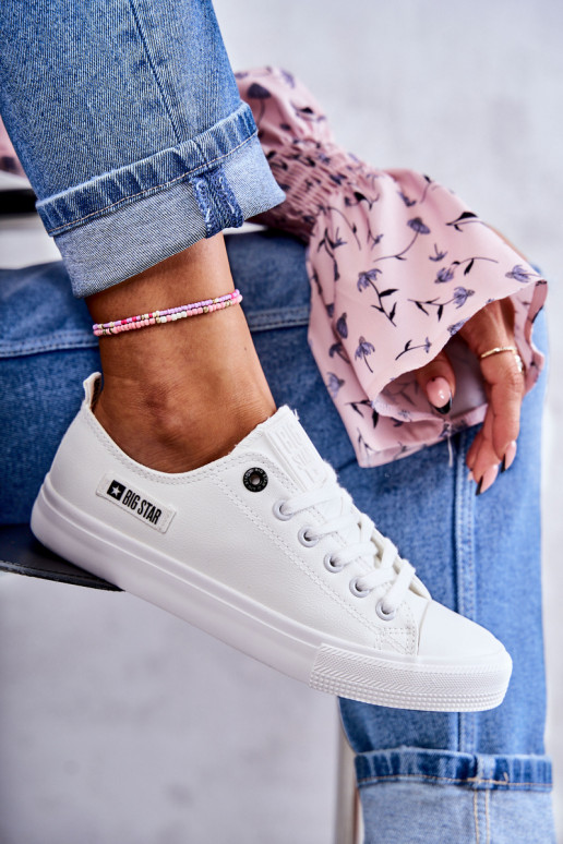 sneakers con suola piatta Big Star KK274010 colore bianco