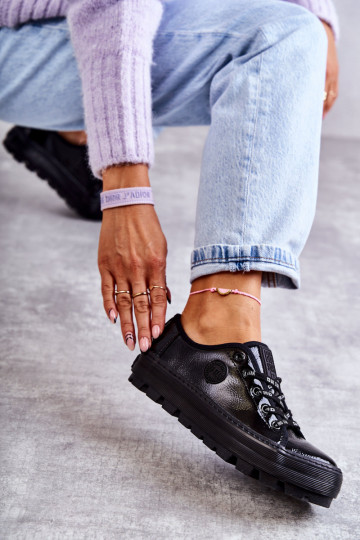 con scarpe per il tempo libero effetto laccato Big Star KK274044 colore nero