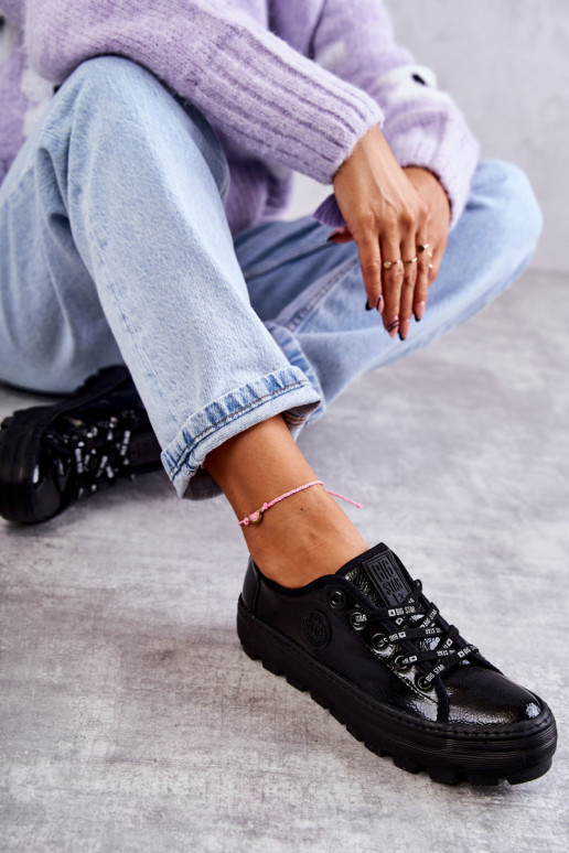 con scarpe per il tempo libero effetto laccato Big Star KK274044 colore nero con scarpe per il tempo libero effetto laccato Big Star KK274044 colore nero