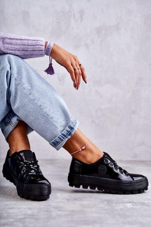 con scarpe per il tempo libero effetto laccato Big Star KK274044 colore nero con scarpe per il tempo libero effetto laccato Big Star KK274044 colore nero