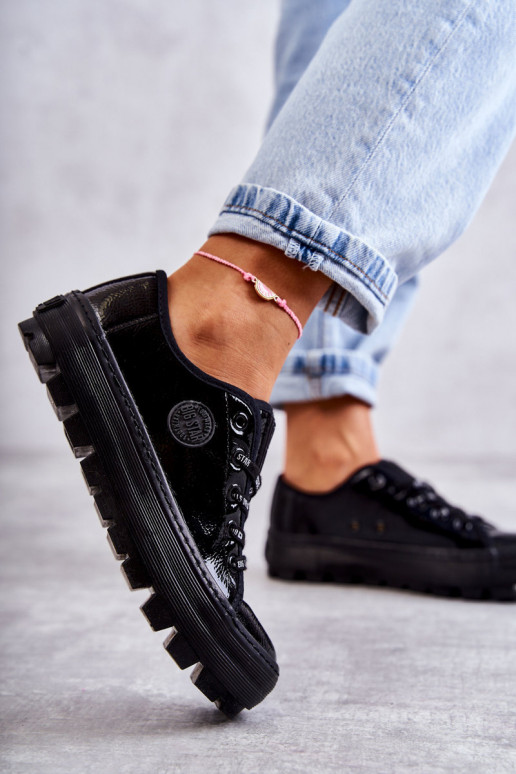 con scarpe per il tempo libero effetto laccato Big Star KK274044 colore nero con scarpe per il tempo libero effetto laccato Big Star KK274044 colore nero