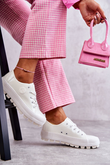 scarpe per il tempo libero con effetto vernice Big Star KK274045 colore bianco