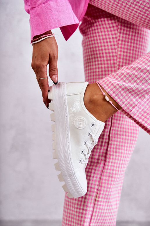 scarpe per il tempo libero con effetto vernice Big Star KK274045 colore bianco scarpe per il tempo libero con effetto vernice Big Star KK274045 colore bianco