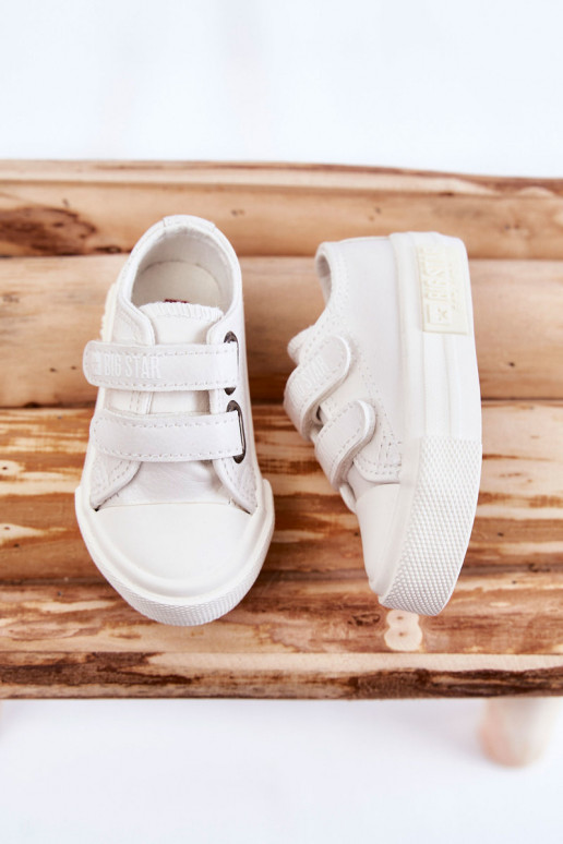 Scarpe per il tempo libero da bambino con chiusure adesive BIG STAR KK374091 colore bianco